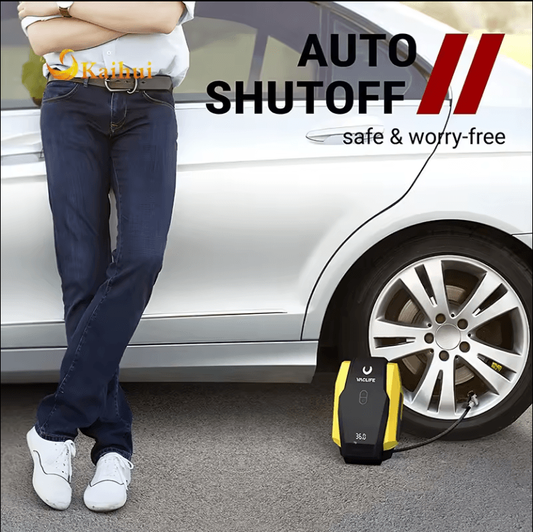 Tire Inflator Portable Air Compressor Pump with LED Light - Estalios