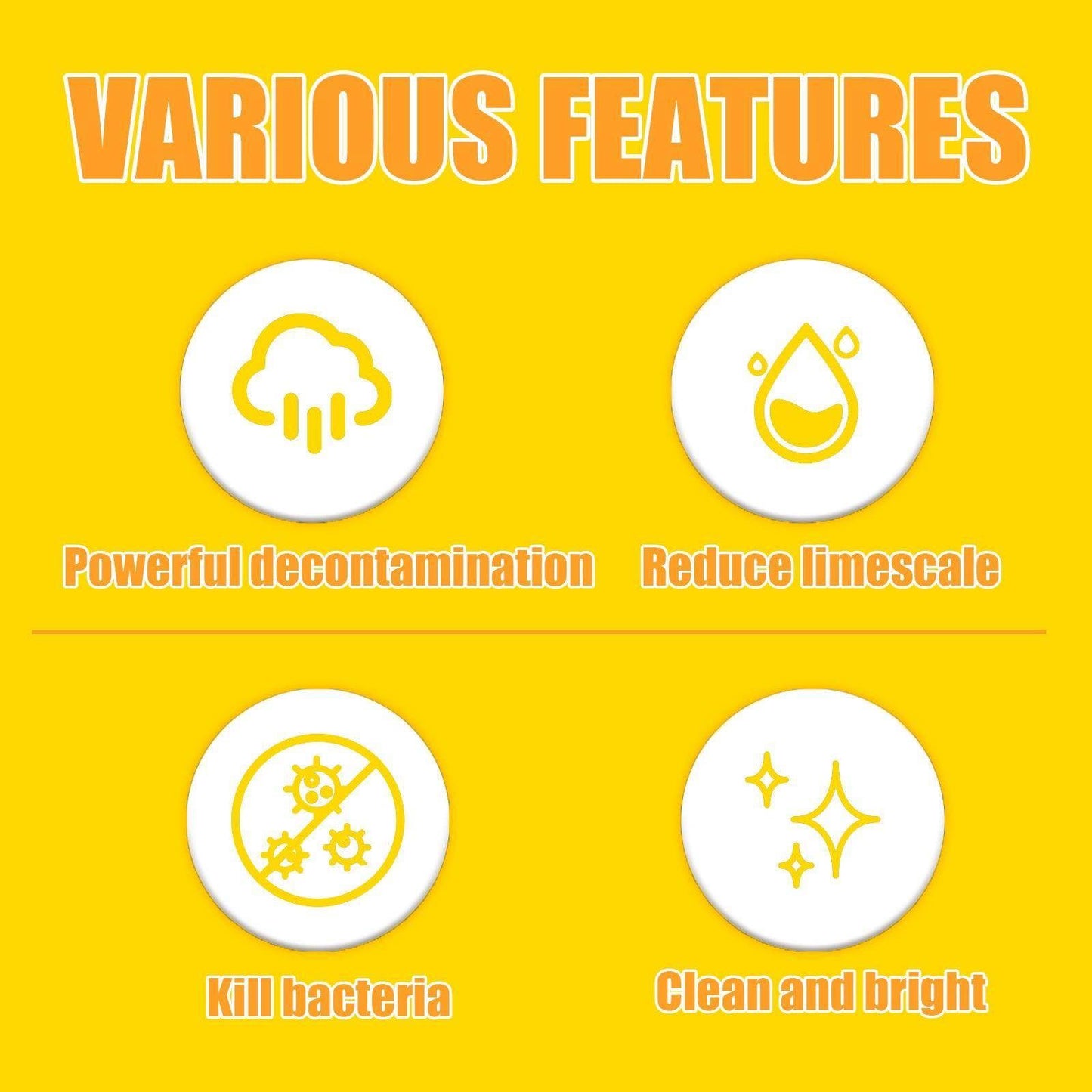 Dishwasher Clean Effervescent Tablets For Heavy Oil Stain - Estalios