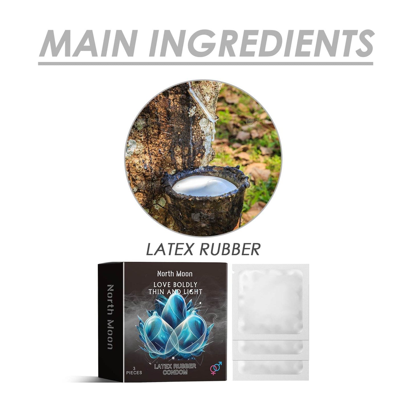 Ultra Thin Latex Rubber Condom with Hyaluronic Acid Care - Estalios