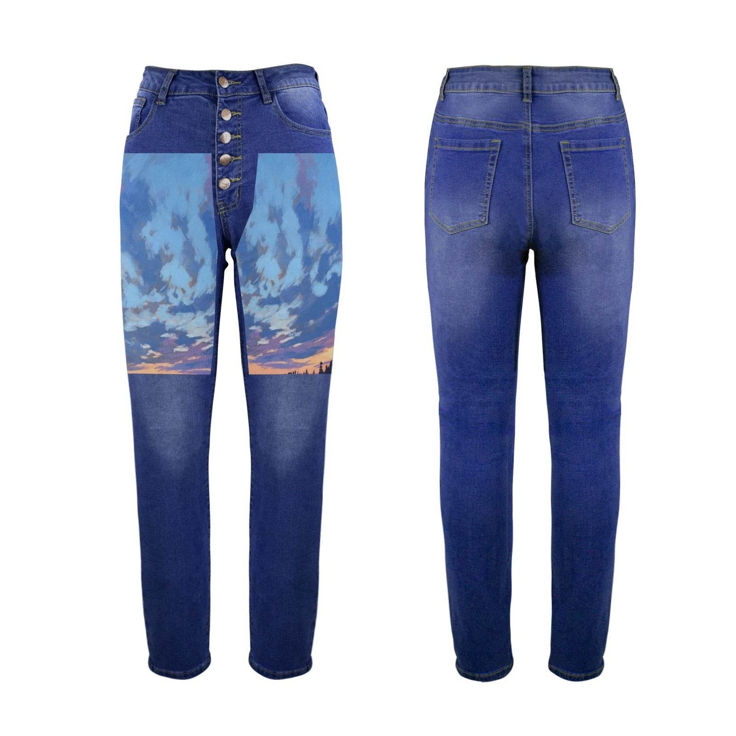 Women's Jeans (Front Printing) Made In USA Ships to USA Only - Estalios