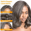10 Inch Salt and Pepper Body Wave Short Bob Wig for Women - Estalios