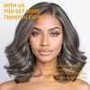 10 Inch Salt and Pepper Body Wave Short Bob Wig for Women - Estalios