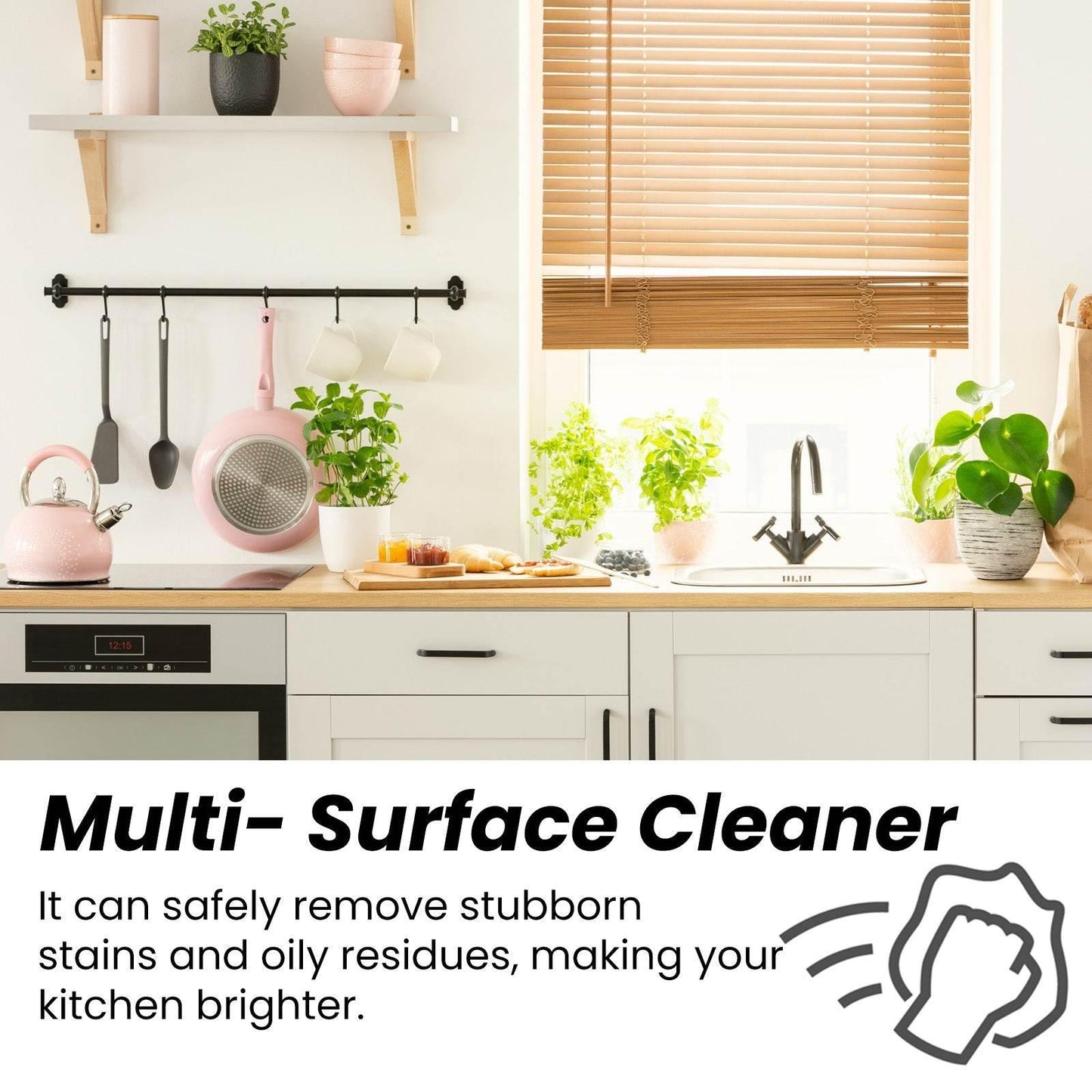 Multi-Surface Cleanser For Kitchen Utensils And Sink Stains - Estalios