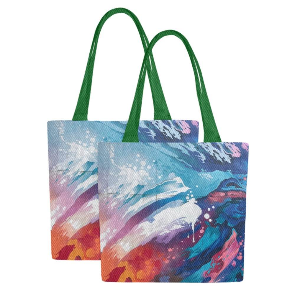 Canvas Tote Bag (Model1657) (Set of 2) - Estalios