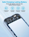 12000mAh Portable AC Wall Plug Power Bank - Dual Built-In Cables & Digital Display for Smartphones - Ultimate Charging Solution! - Estalios