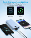 12000mAh Portable AC Wall Plug Power Bank - Dual Built-In Cables & Digital Display for Smartphones - Ultimate Charging Solution! - Estalios