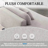 130.5'' Modern Cloud Sofa Couch with 3 Comfy Pillows - Estalios