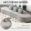 130.5'' Modern Cloud Sofa Couch with 3 Comfy Pillows - Estalios