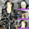 Wavy black wig.