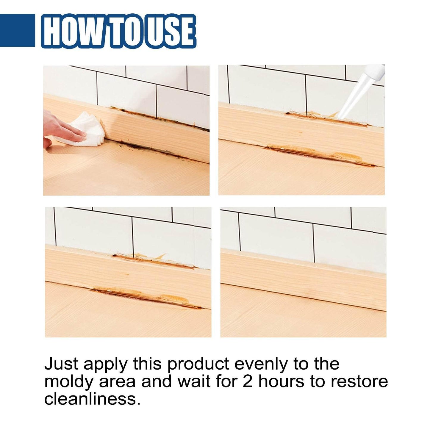 Mildew Removal Gel Clean Kitchen Bathroom Tile Moldy Walls - Estalios
