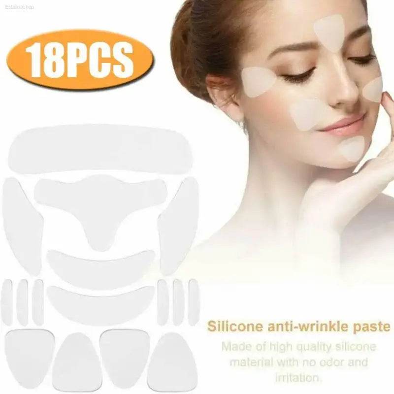 18Pcs Reusable Silicone Anti Wrinkle Face Patch Set - Estalios