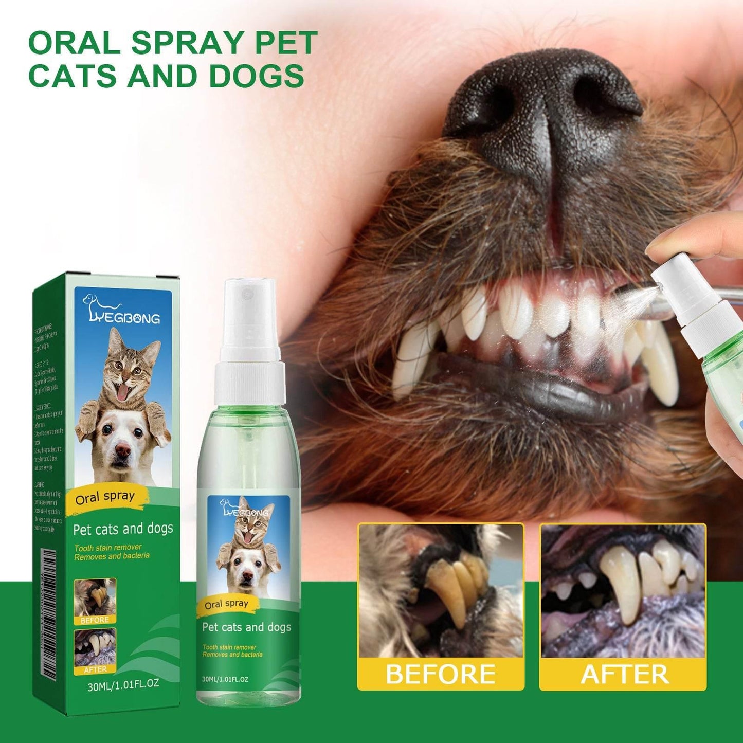 Pet Breath Deodorizer Spray For Cats And Dogs - Estalios