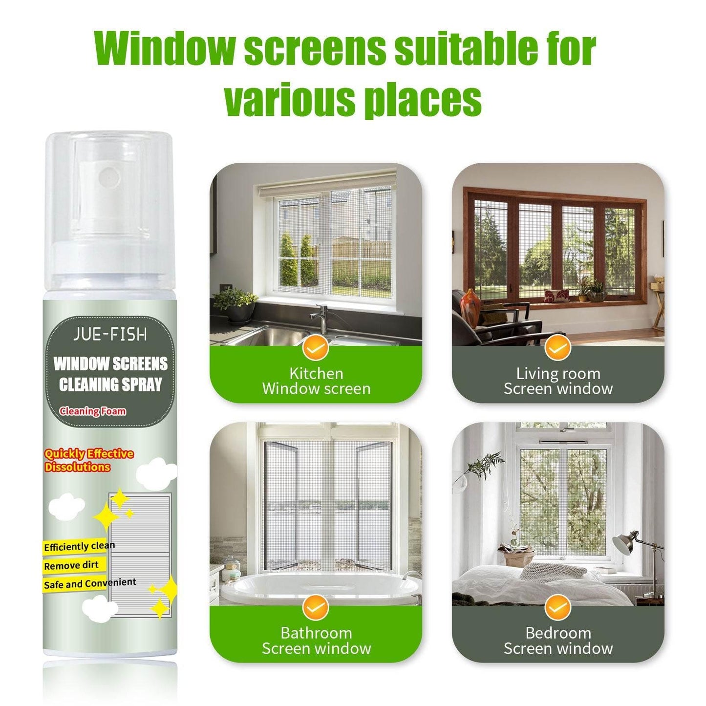 Window Cleaning Spray for Strong Decontamination Foam Stain - Estalios