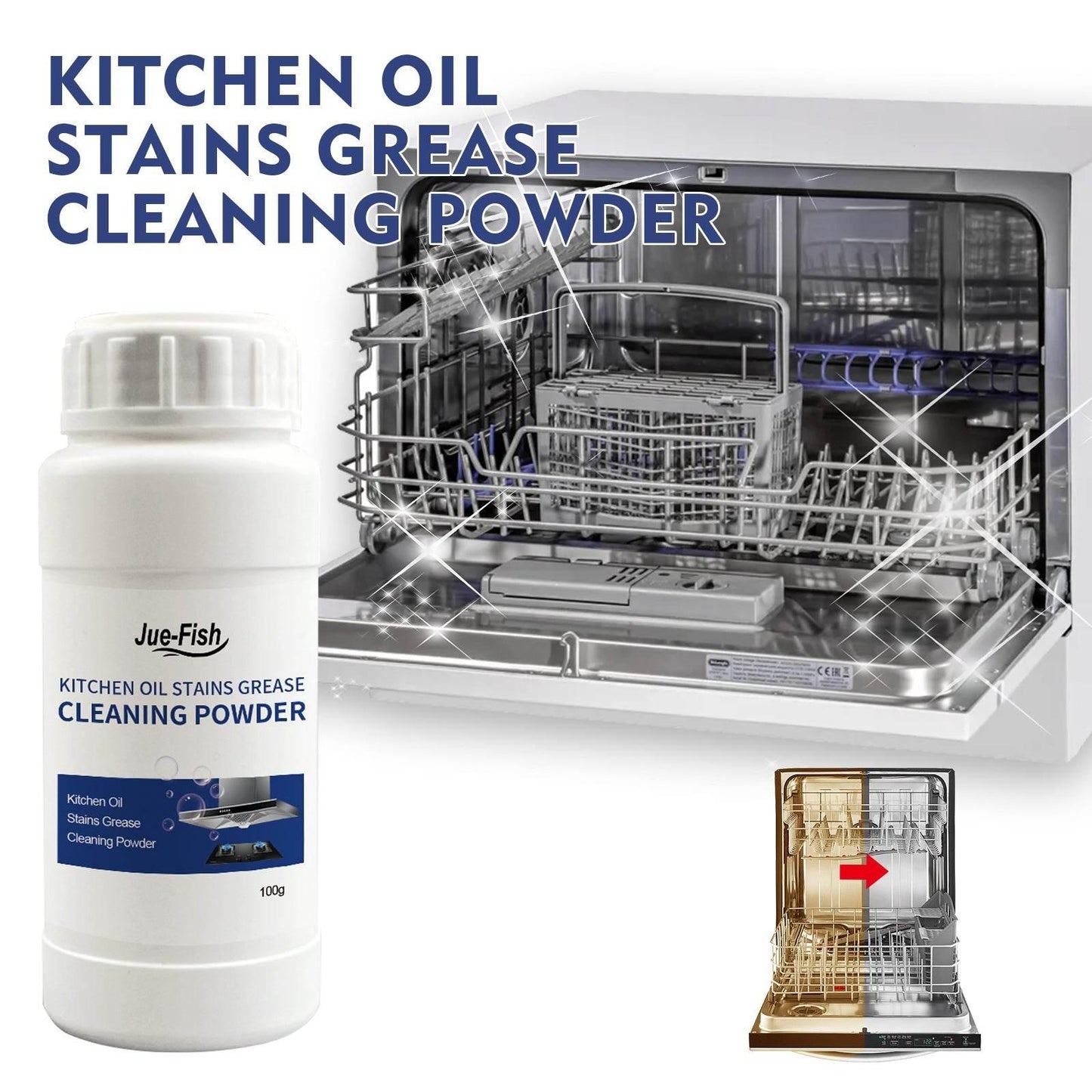Oil Cleaning Powder, Kitchen Range Hood Stove Cleaning Powder - Estalios