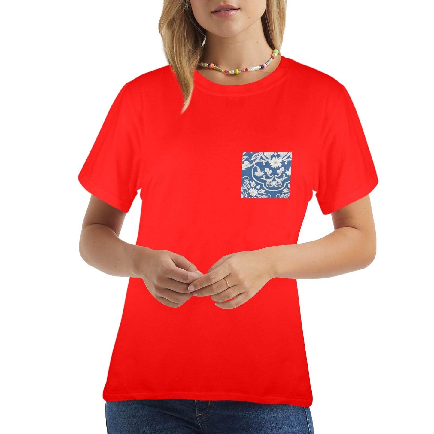 New Women's T-Shirt in USA Size Front Print (Made in USA,Ships to USA Only) - Estalios