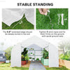20' X 10' X 7' Greenhouse Large Walk-In Gardening White - Estalios