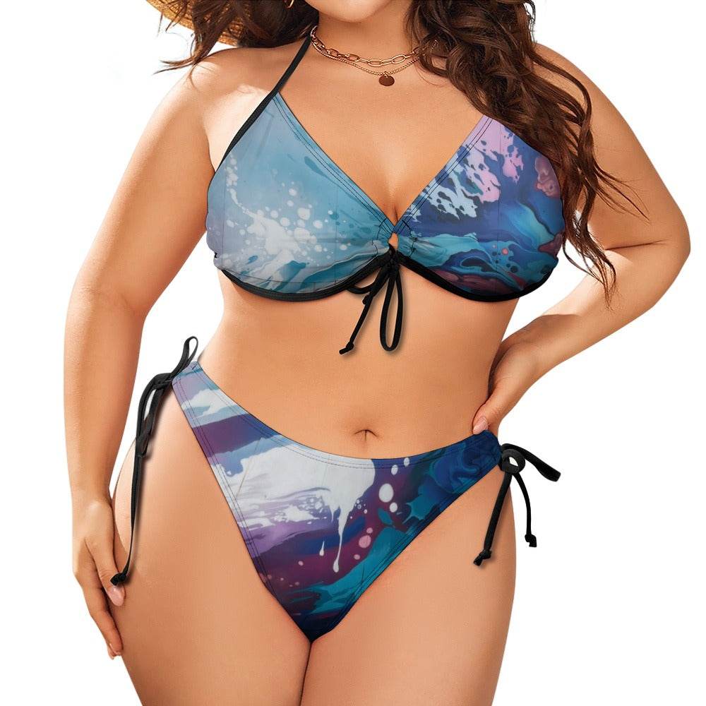 Large Size Bikini Swimsuit with Adjustable Straps - Estalios