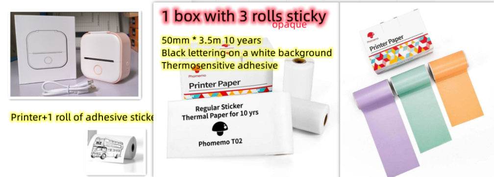 Portable Mini Thermal Label Printer for Home and School - Estalios