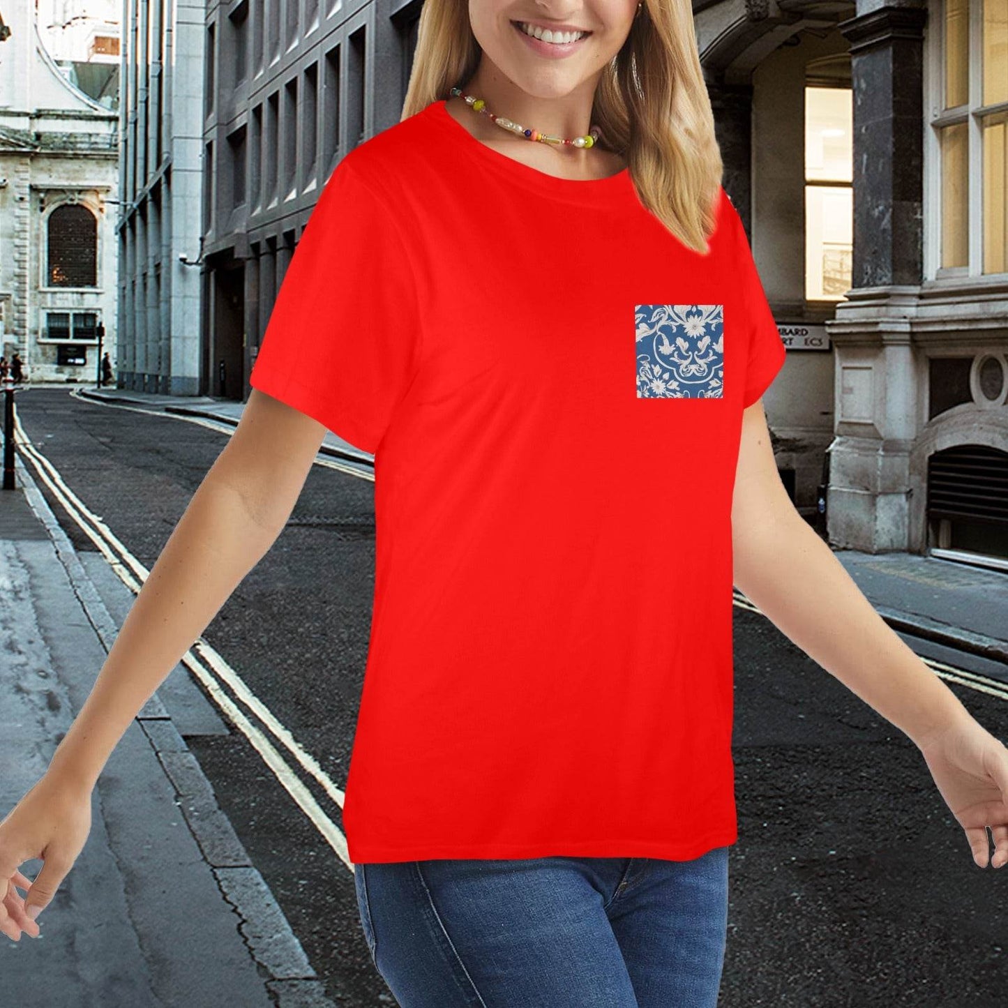 New Women's T-Shirt in USA Size Front Print (Made in USA,Ships to USA Only) - Estalios