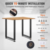 28 Inch Heavy Duty Adjustable Steel Table Legs Set of 2 - Estalios