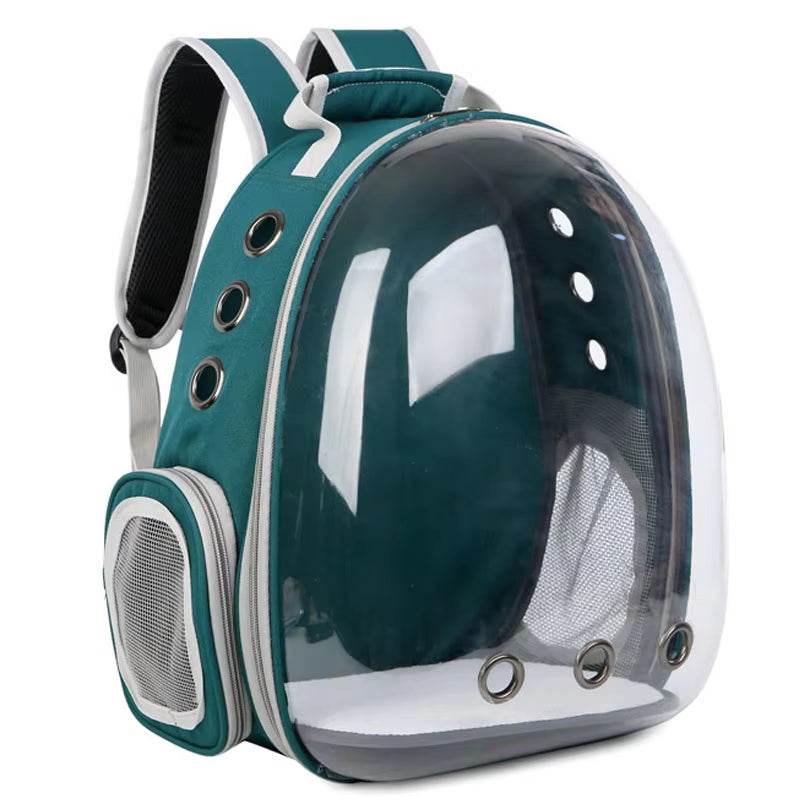 Breathable Cat Pet Carrier Backpack with Transparent Capsule - Estalios