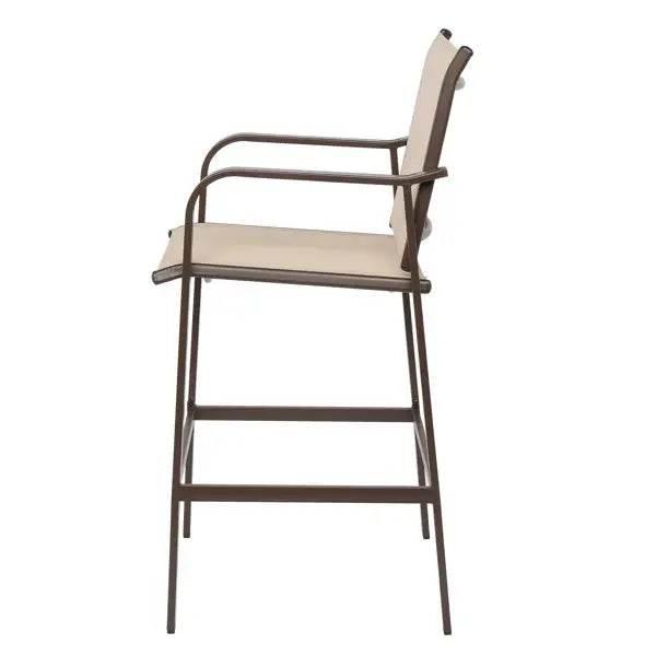 2pcs Patio Bar Stool Set with Iron Frame and Mesh Cloth - Estalios