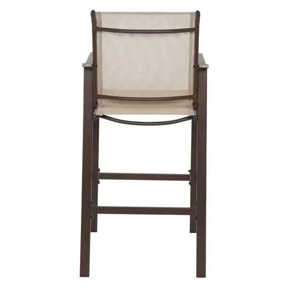 2pcs Patio Bar Stool Set with Iron Frame and Mesh Cloth - Estalios