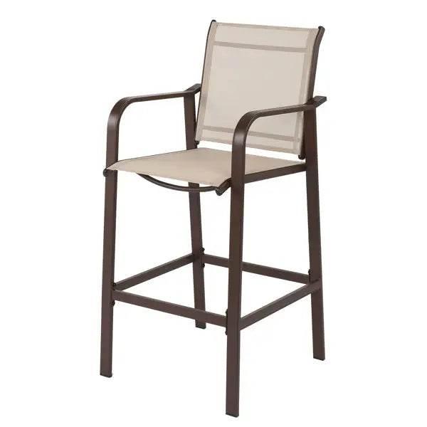 2pcs Patio Bar Stool Set with Iron Frame and Mesh Cloth - Estalios