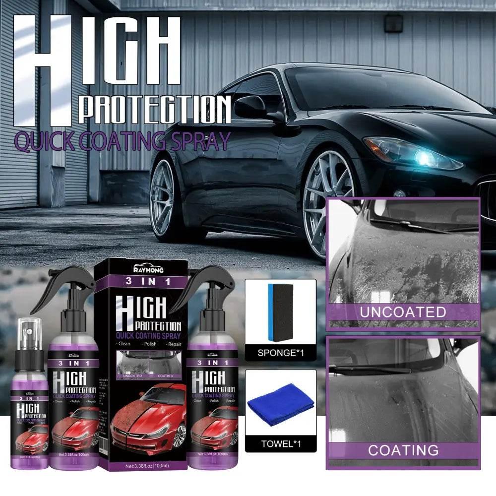 3 In 1 High Protection Quick Car Coating Spray Shine - Estalios