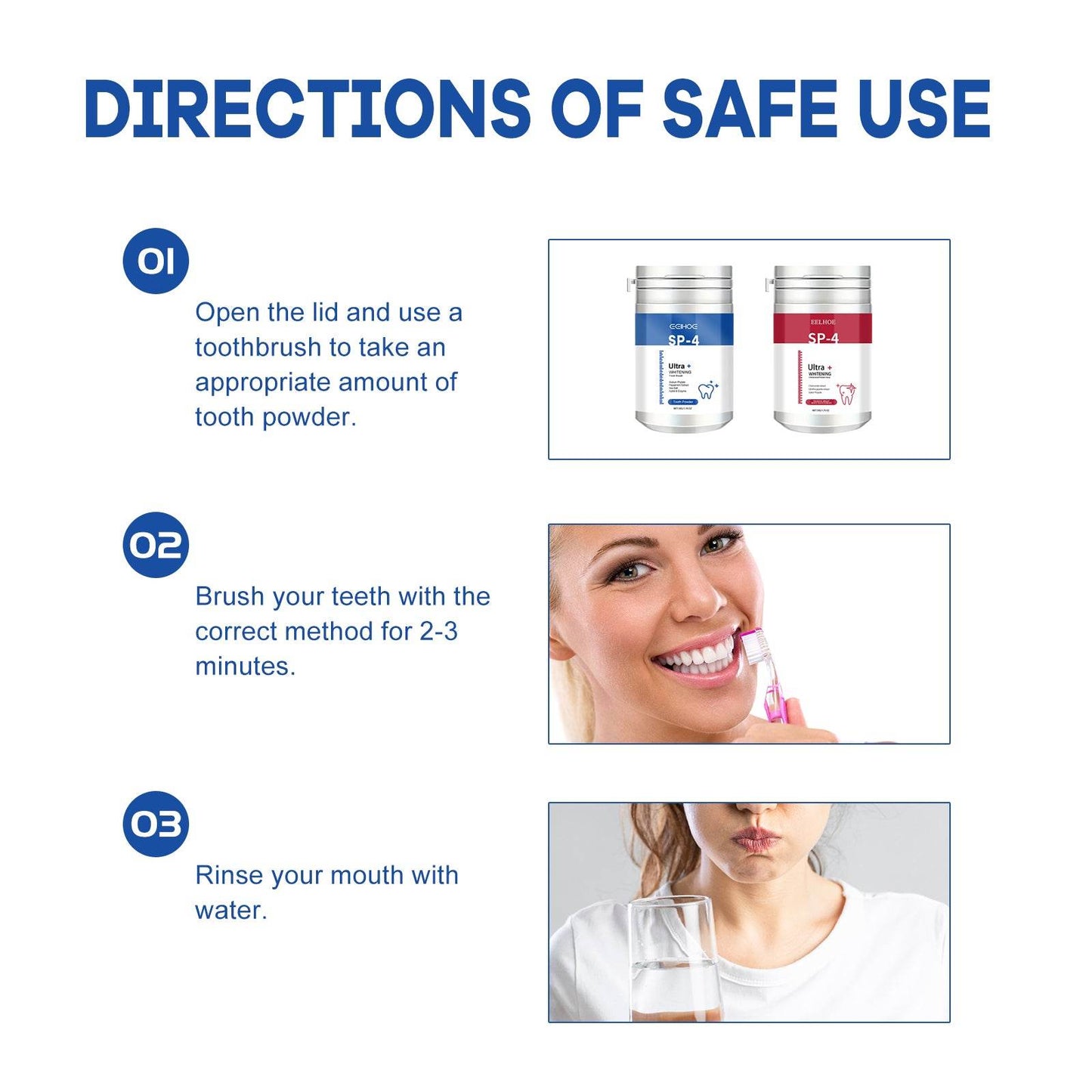 Probiotic Bright White Tooth Powder for Fresh Breath Care - Estalios