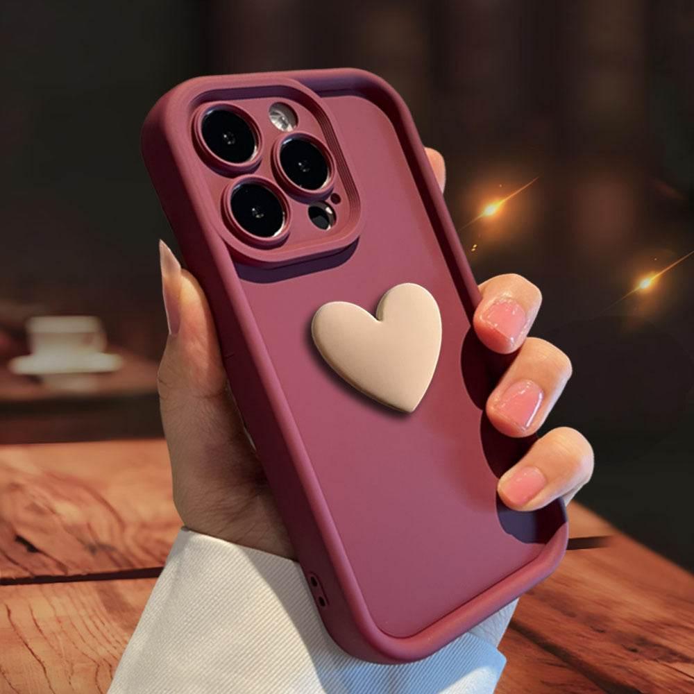 3D Love Suitable for Apple 15 Phone Protective Case Skin friendly Matte iPhone 14 ProMax Lens All Inclusive 16 - Estalios