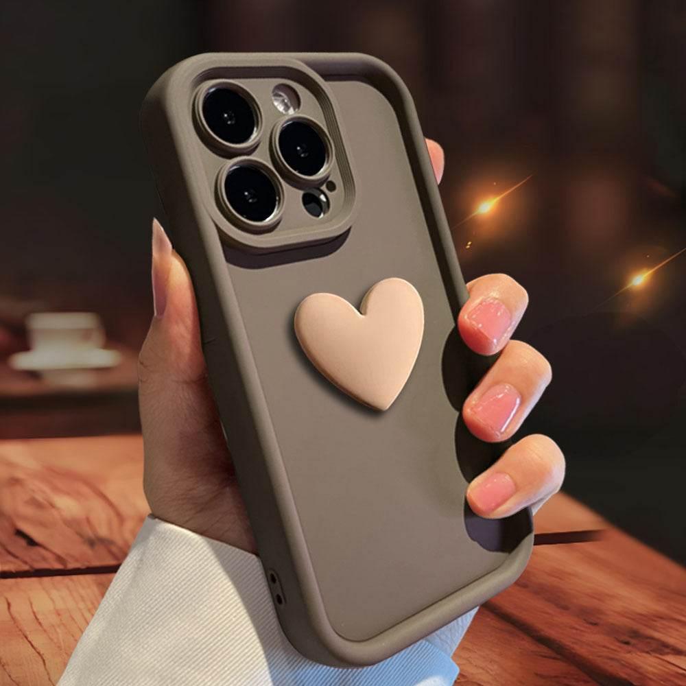 3D Love Suitable for Apple 15 Phone Protective Case Skin friendly Matte iPhone 14 ProMax Lens All Inclusive 16 - Estalios