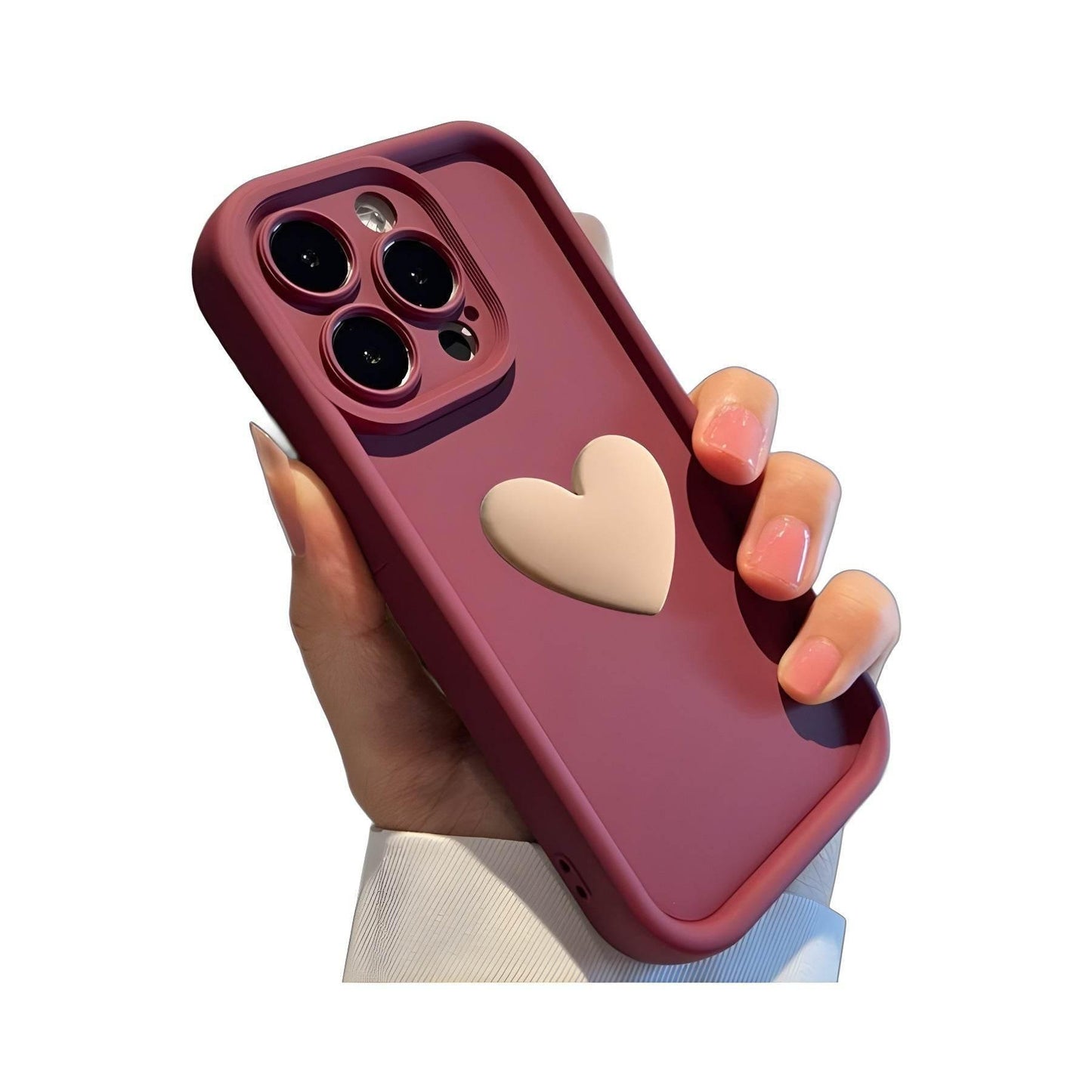 3D Love Suitable for Apple 15 Phone Protective Case Skin friendly Matte iPhone 14 ProMax Lens All Inclusive 16 - Estalios