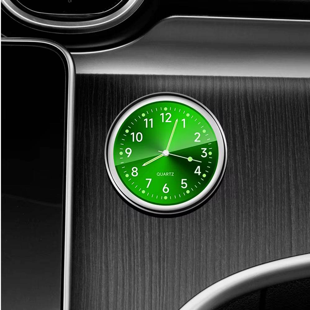 Luminous Mini Car Clock Stick-On Quartz Auto Accessories - Estalios