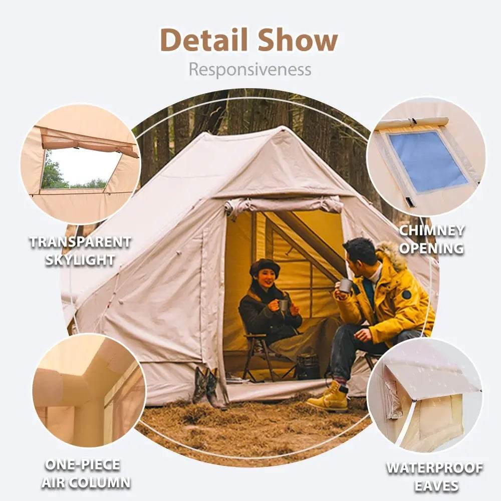 4-6 People Inflatable Tent Easy Set-Up for Camping - Estalios