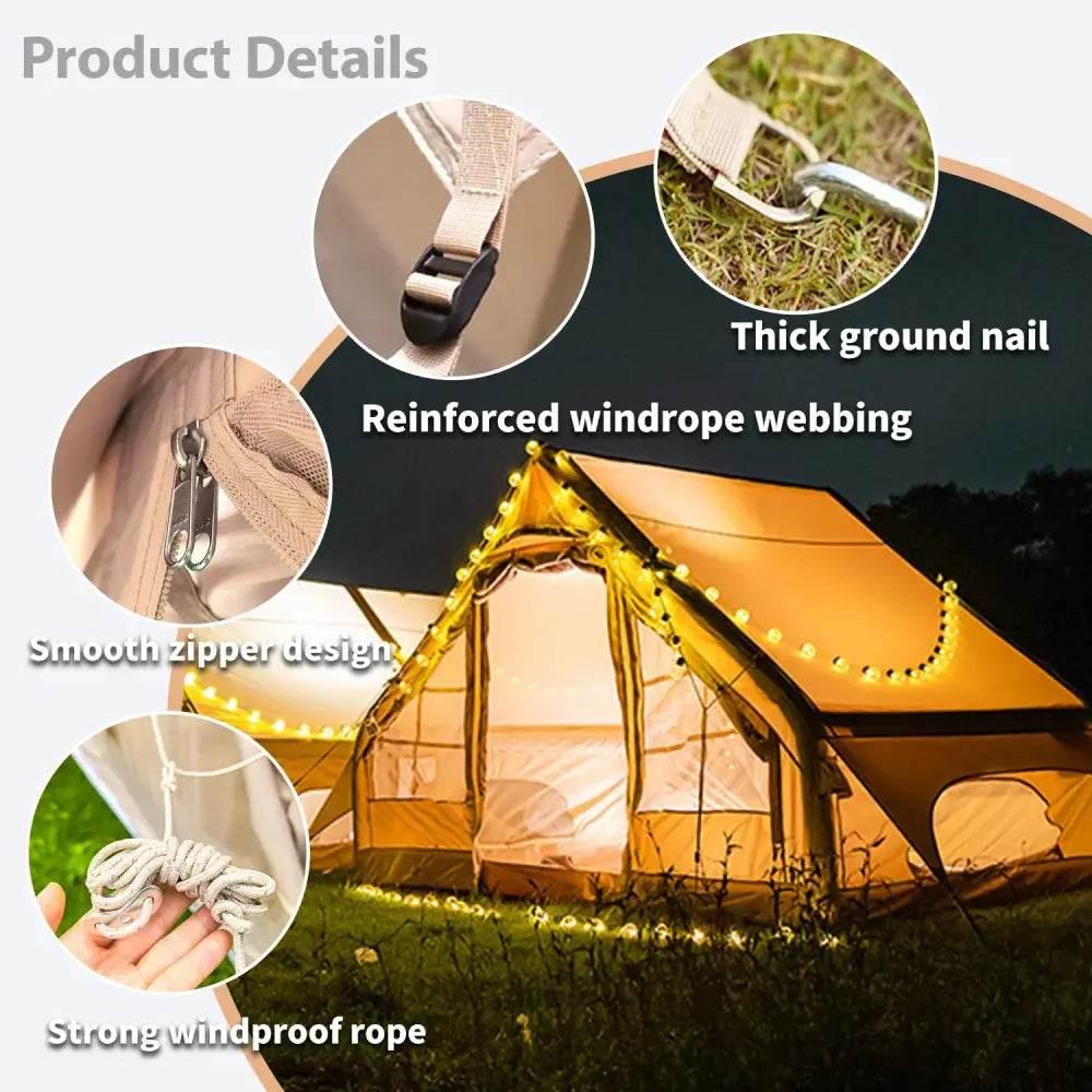 4-6 People Inflatable Tent Easy Set-Up for Camping - Estalios