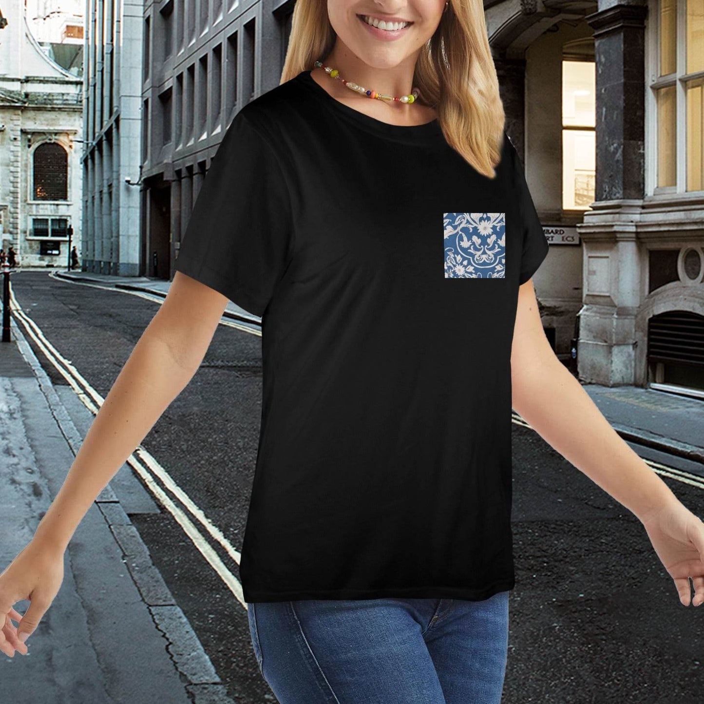 New Women's T-Shirt in USA Size Front Print (Made in USA,Ships to USA Only) - Estalios