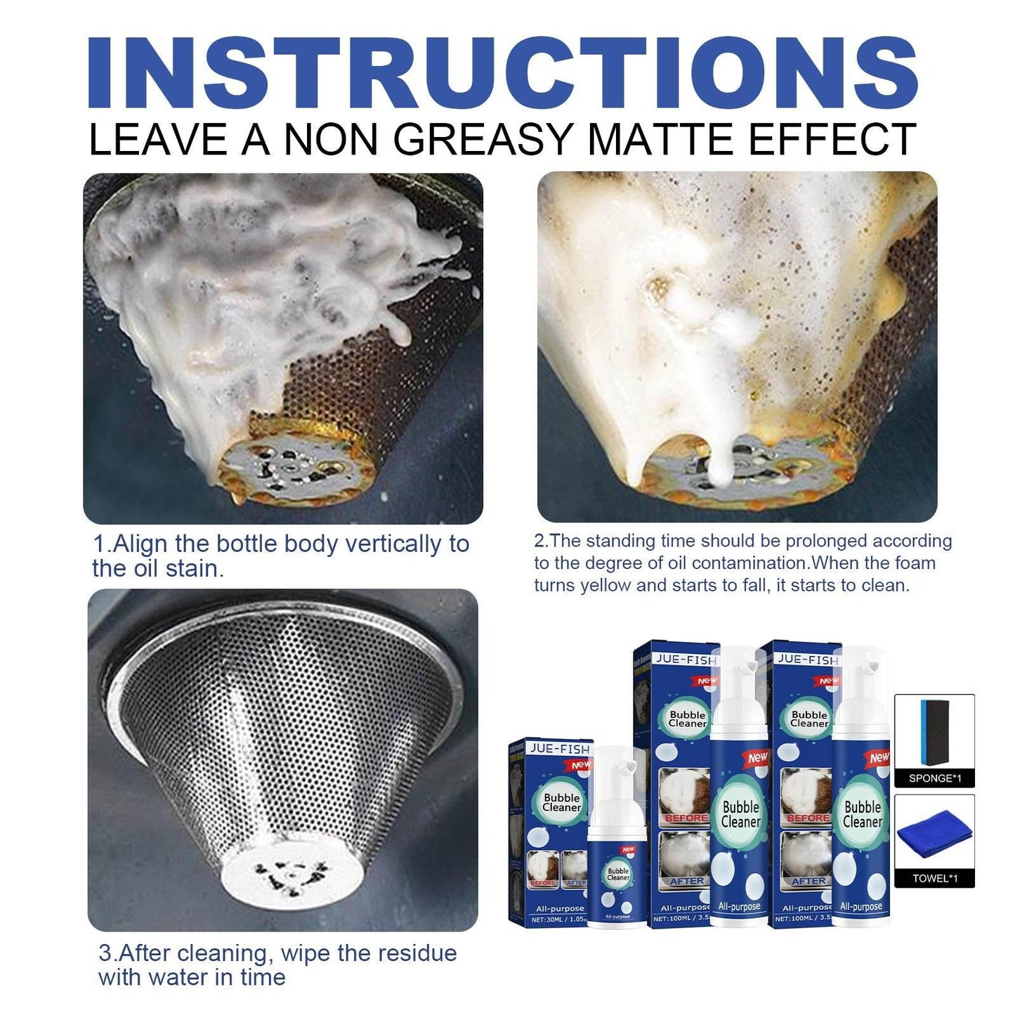 Oil Foam Cleaner Multi-Purpose Heavy Oil Foam Cleaner - Estalios