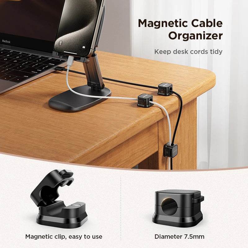 Joyroom Magnetic Cable Clips for Smooth Adjustable Cord Management - Estalios