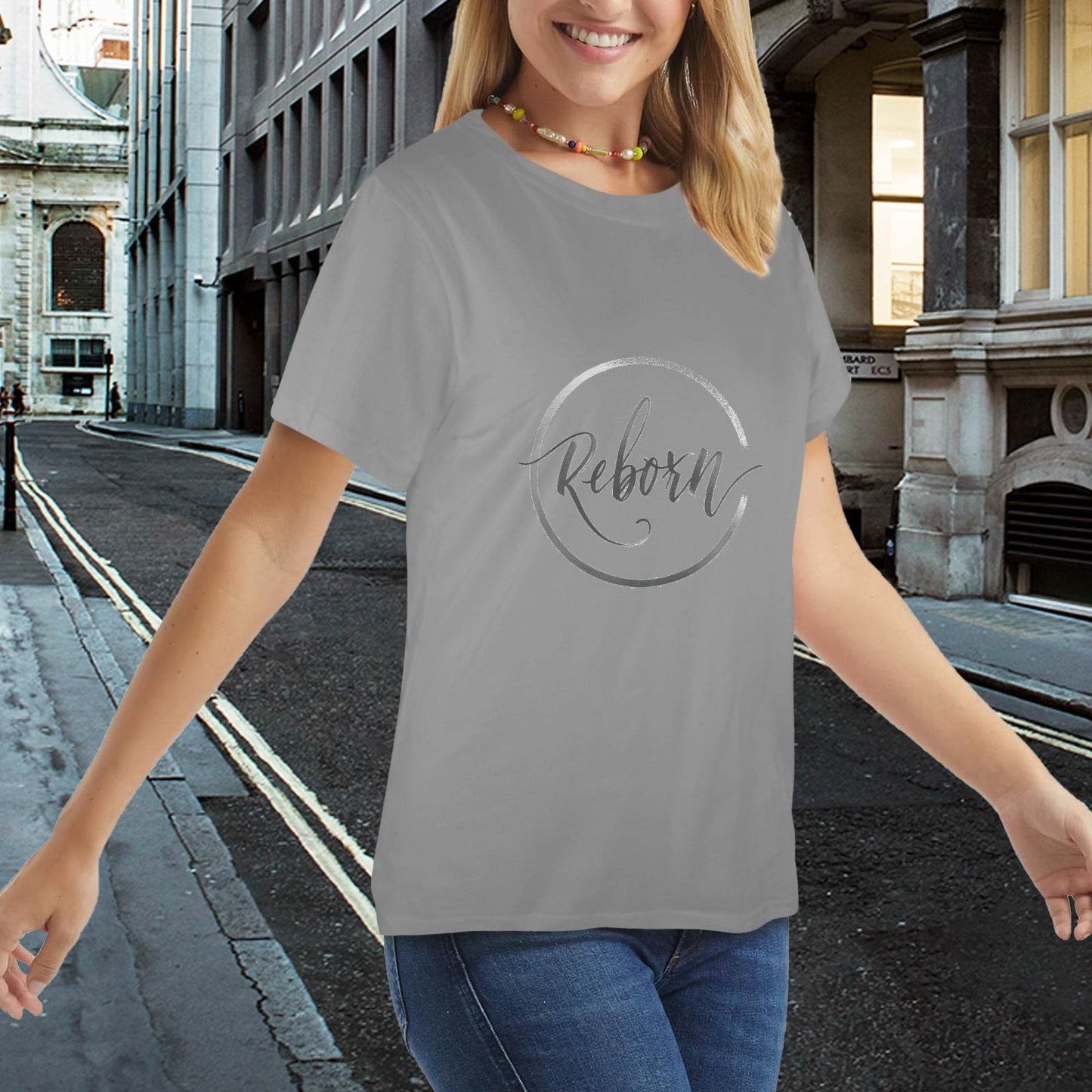 New Women's T-Shirt in USA Size Front Print (Made in USA,Ships to USA Only) - Estalios