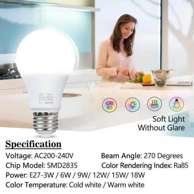 4pcs Lot E27 LED Light Bulbs for Cozy Illumination - Estalios