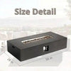 50000 BTU Large Rectangular Stone Gas Fire Pit With Lava Canopy - Estalios