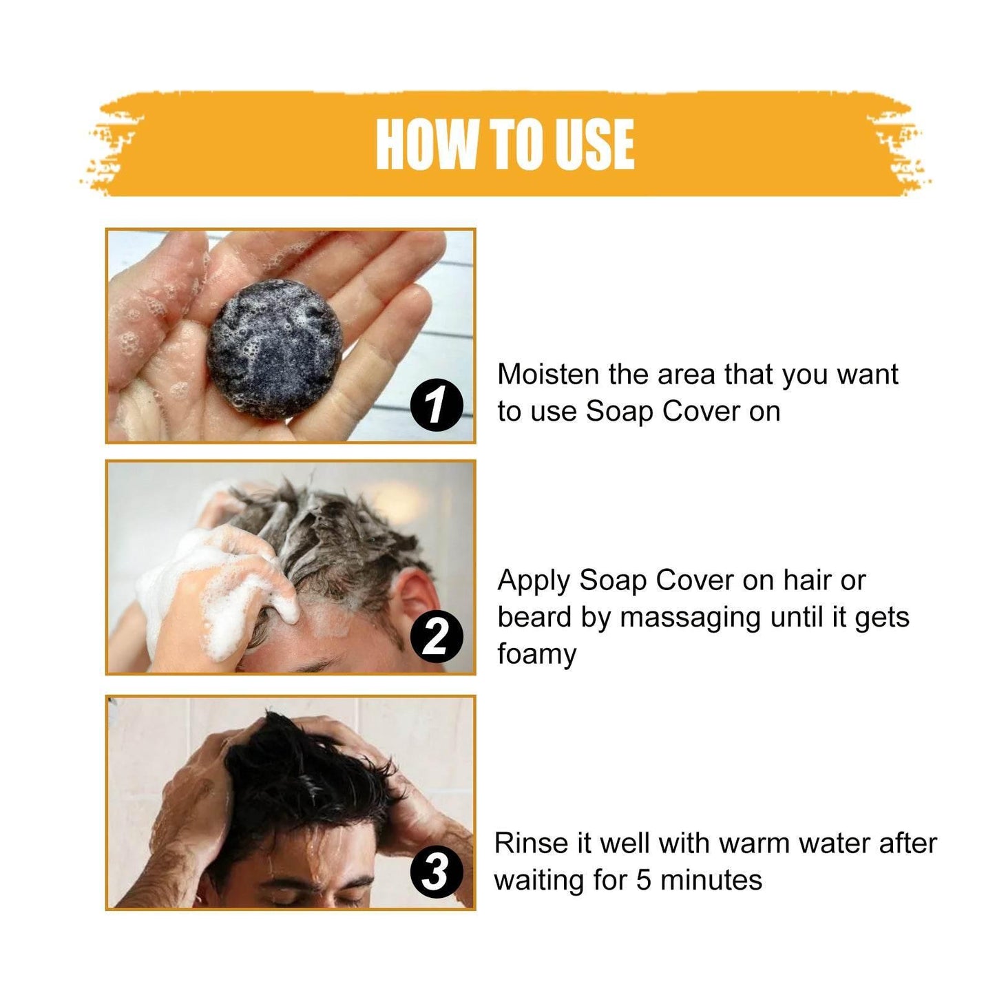 Men's Shampoo for Clean, Nourishing Black Shiny Hair - Estalios