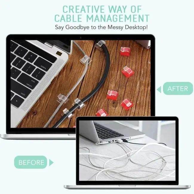 Stick Snap Cable Clips for Effortless Stylish Organization - Estalios