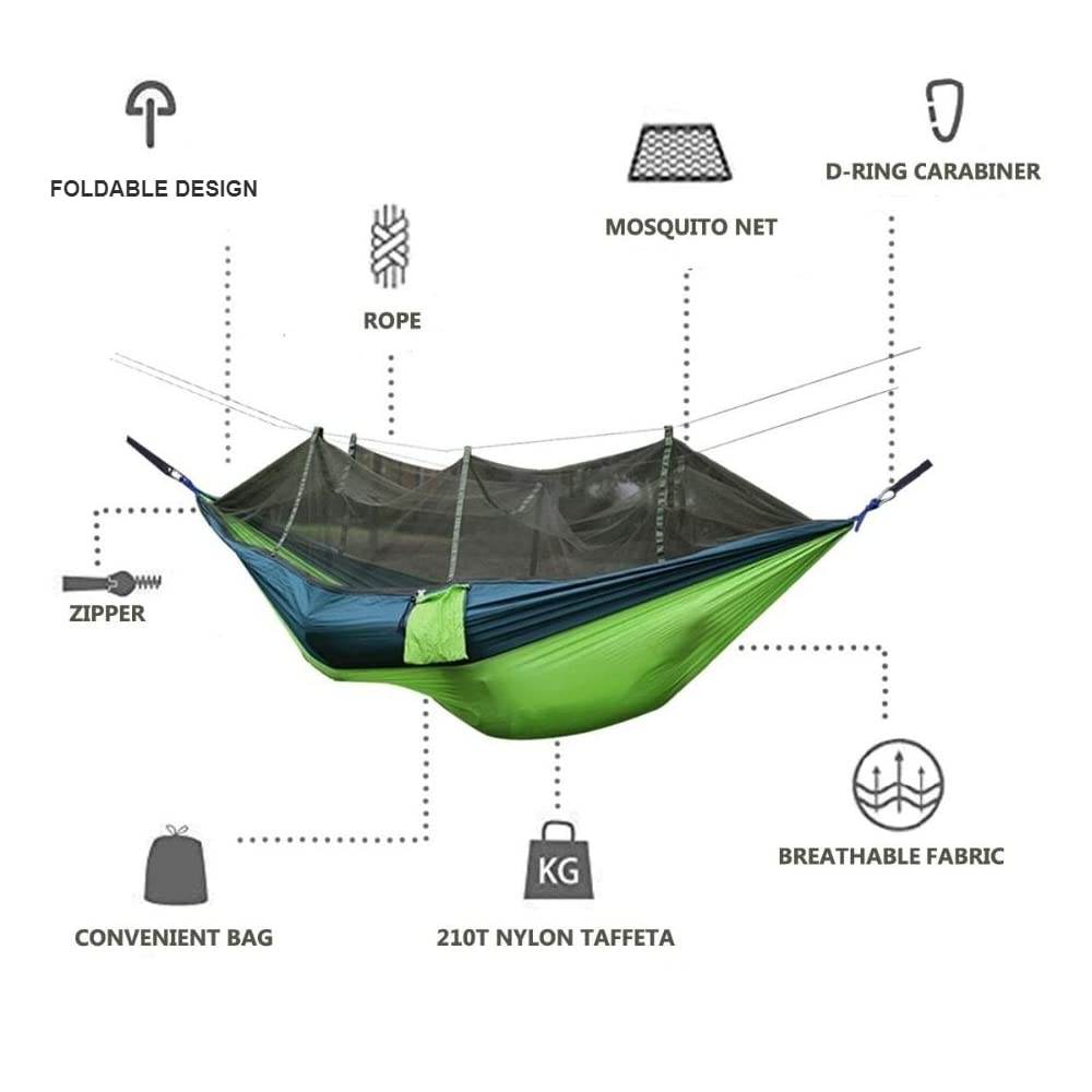 Hammock with Mosquito Net for Comfortable Outdoor Relaxation - Estalios
