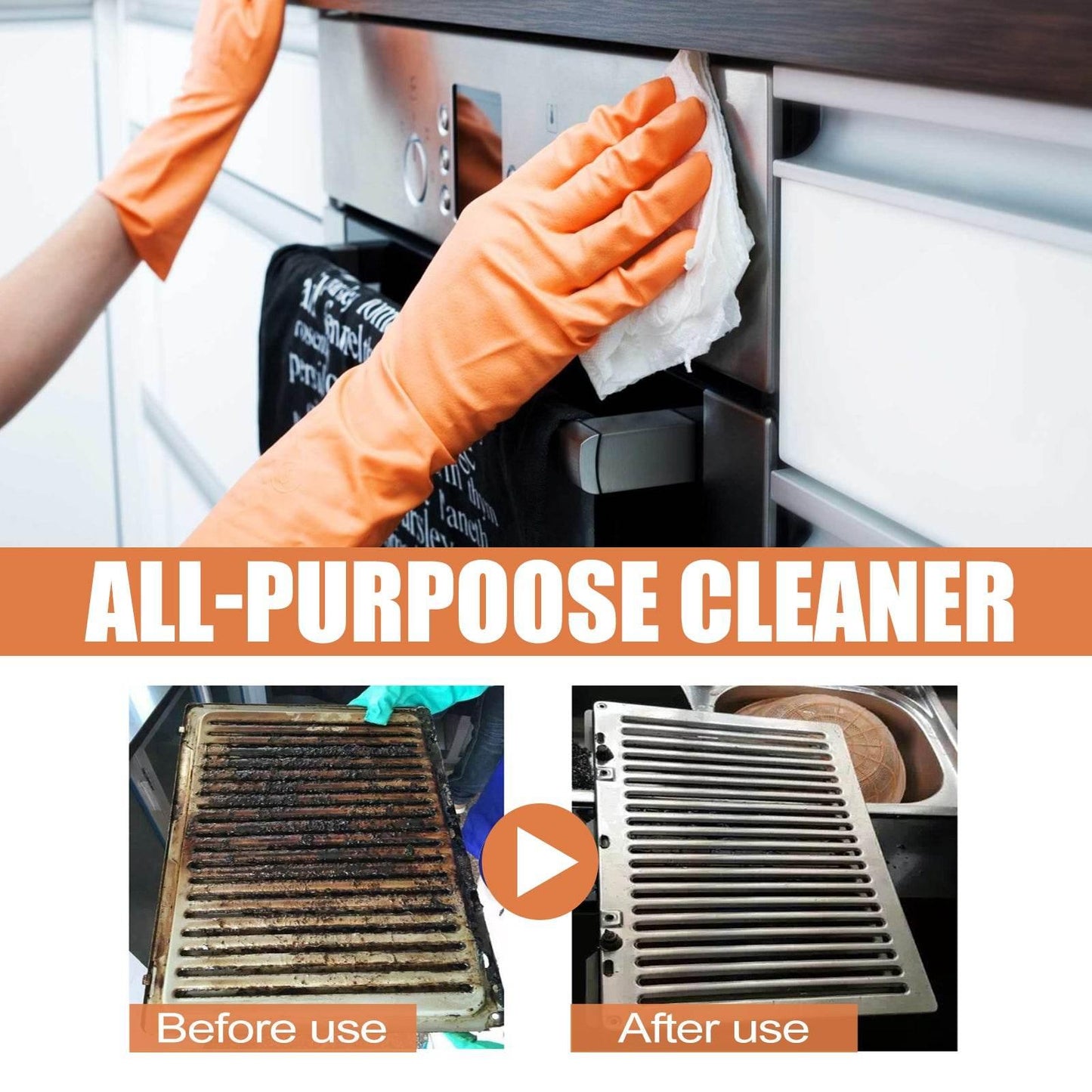 Multi-Purpose Kitchen Cleaner for Stainless Steel Grease - Estalios