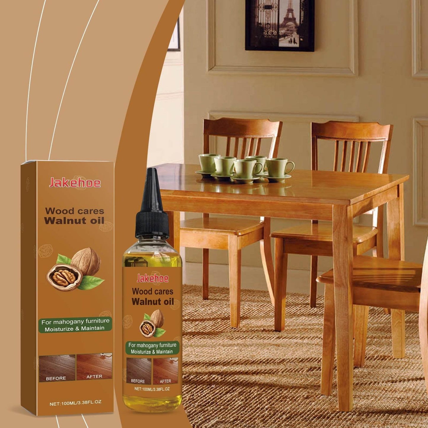 Wood Furniture Cleaning And Polishing Oil For Care - Estalios