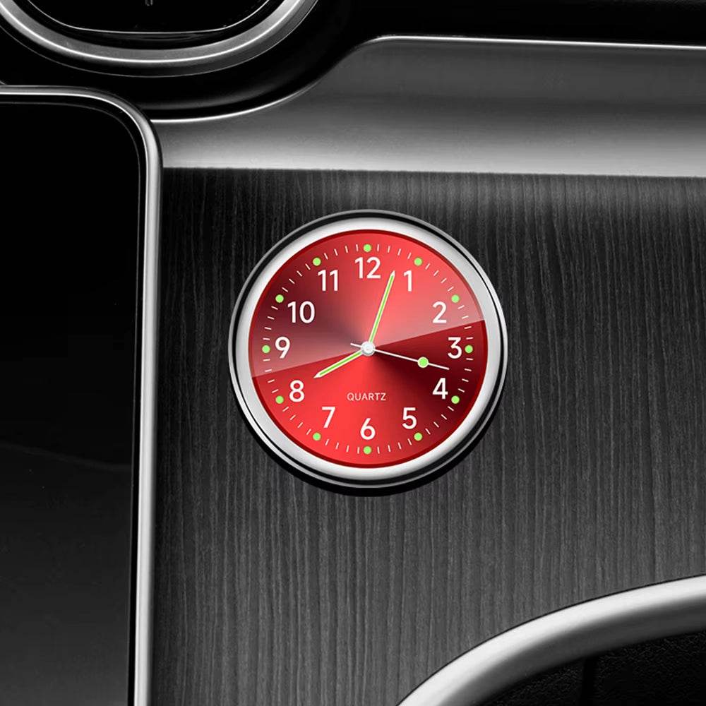 Luminous Mini Car Clock Stick-On Quartz Auto Accessories - Estalios