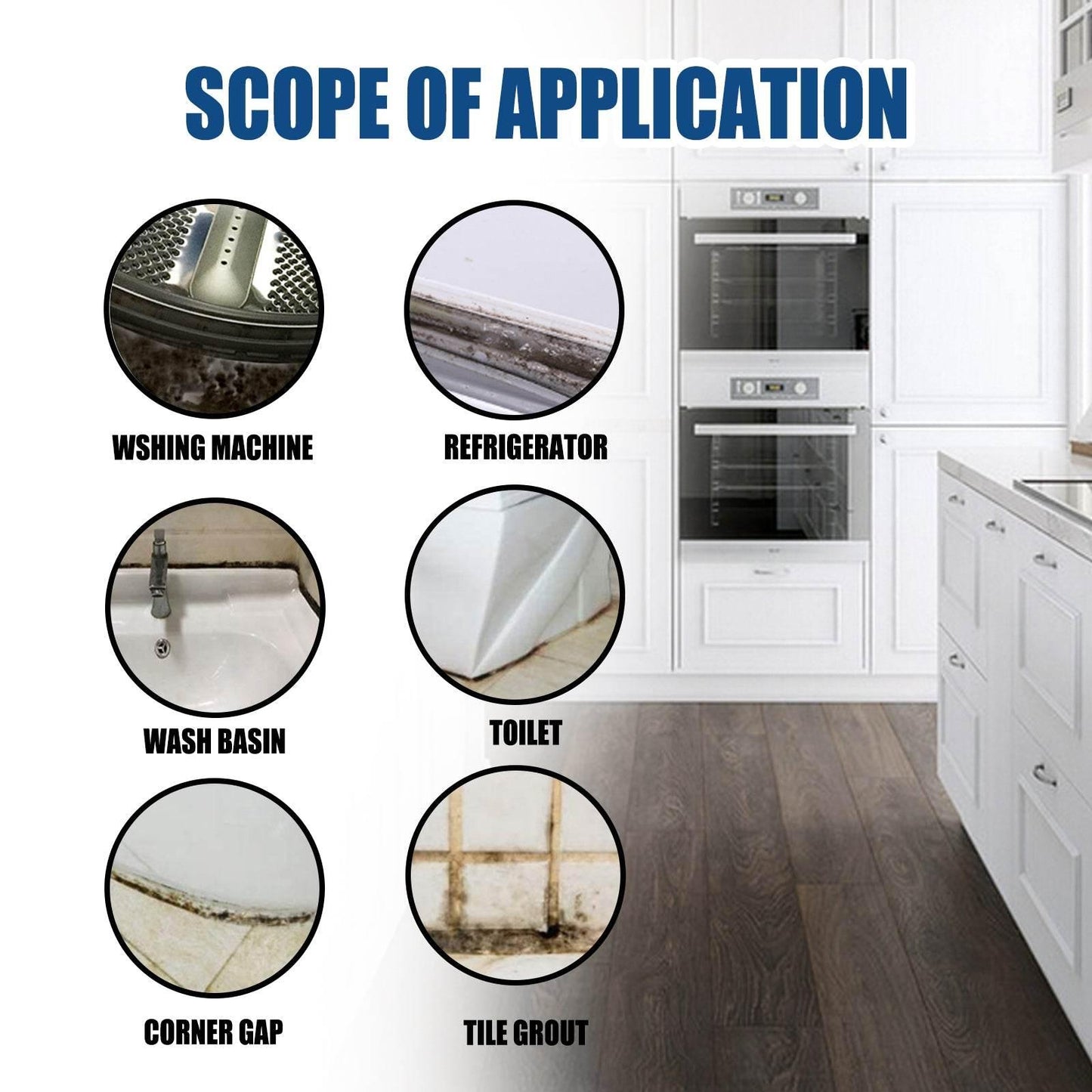 Mildew Removal Gel Clean Kitchen Bathroom Tile Moldy Walls - Estalios