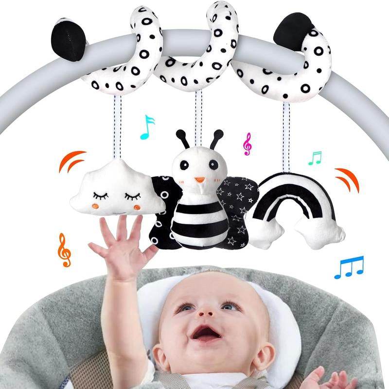Car Seat Toys with Mirror and Rattles for Baby Play - Estalios